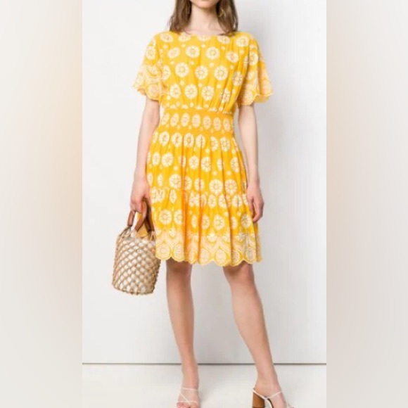 Tory Burch Sunburst Eyelet Dress - Picture 1 of 9